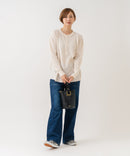 【HANES/ヘインズ】【長めの着丈は気になる腰周りをすっきりカバー】HANES Thermal for HER サーマルヘンリーロンＴ 長袖 無地 シンプル ドロップショルダー リングドット使い ヘムライン ❘ジーンズメイト公式オンラインショップ