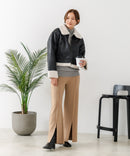 【C-FORT POINT/フォートポイント】フェイクレザー フライトジャケット