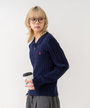 【U.S. POLO ASSN./ユーエスポロアッスン】【コンパクトすぎずルーズすぎない絶妙なサイズ感】ケーブルニットポロシャツ ケーブル編み 配色デザイン 柔らかい カジュアル きれいめ ❘ジーンズメイト公式オンラインショップ