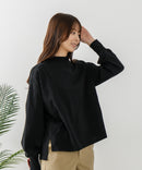 【FORT POINT/フォートポイント】ハイネック ボリューム袖 ロンＴ