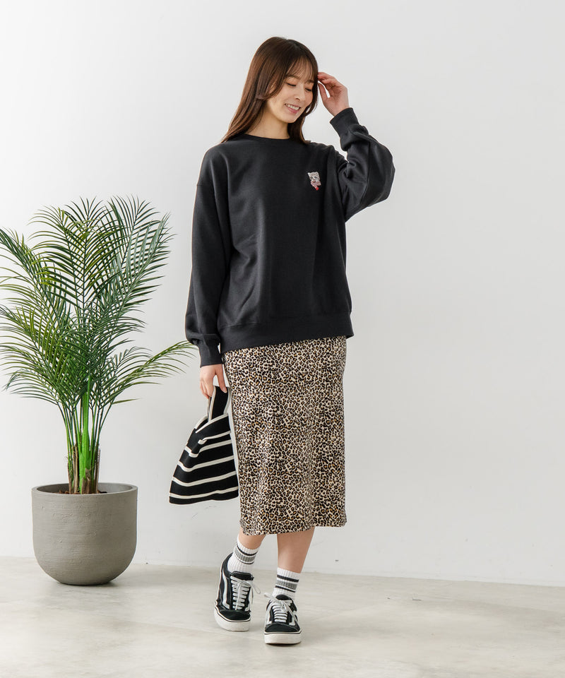 【C-FORT POINT/フォートポイント】ネコマフラー刺繍 スウェットトレーナー