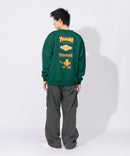 裏起毛 バック刺繍＆プリント クルーネックスウェット THRASHER スラッシャー　