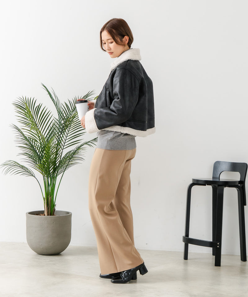 【C-FORT POINT/フォートポイント】フェイクレザー フライトジャケット