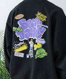 【BEN DAVIS/ベンデイヴィス】裏起毛バックプリントクルーネックスウェットトレーナー zo