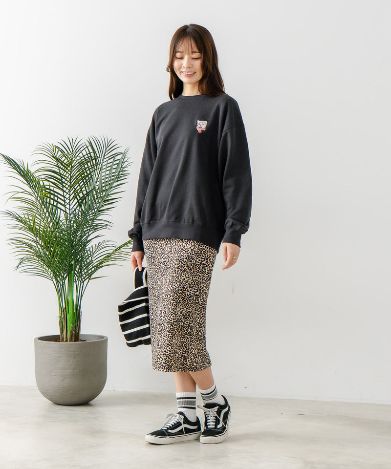 【C-FORT POINT/フォートポイント】ネコマフラー刺繍 スウェットトレーナー