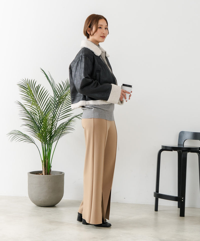 【C-FORT POINT/フォートポイント】フェイクレザー フライトジャケット