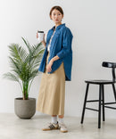 【U.S. POLO ASSN./ユーエスポロアッスン】ワンポイントロゴ刺繍 7分袖 デニムシャツ ❘ジーンズメイト公式オンラインショップ