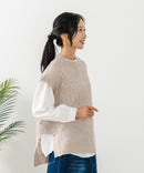 【C-FORTPOINT/フォートポイント】ニットベスト＋ブラウスアンサンブル1