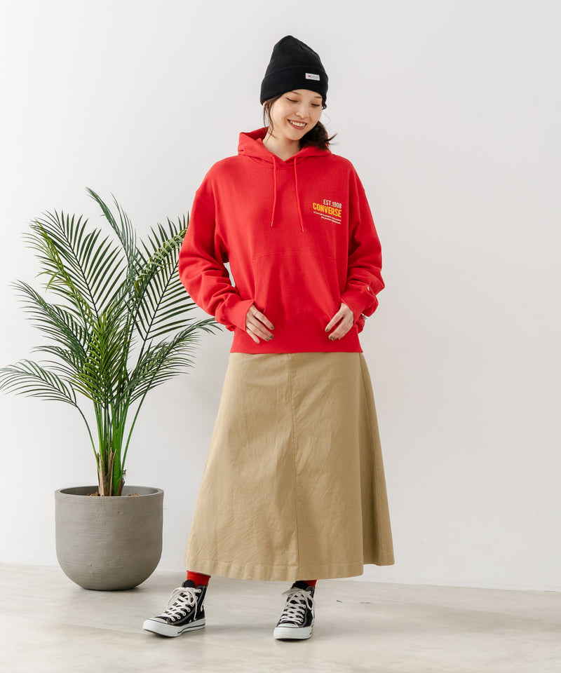 【CONVERSE/コンバース】発泡ロゴ グラフィック スウェットパーカー