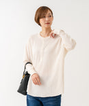 【HANES/ヘインズ】【長めの着丈は気になる腰周りをすっきりカバー】HANES Thermal for HER サーマルヘンリーロンＴ 長袖 無地 シンプル ドロップショルダー リングドット使い ヘムライン ❘ジーンズメイト公式オンラインショップ