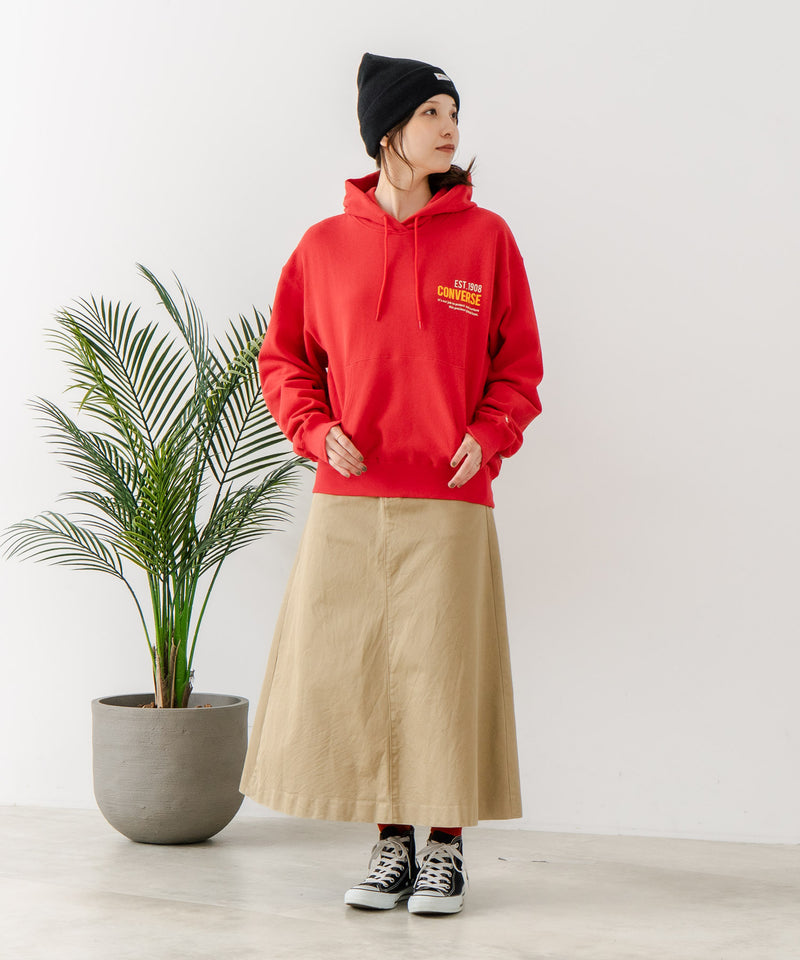 【CONVERSE/コンバース】発泡ロゴ グラフィック スウェットパーカー