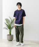 USAコットン ワッペンロゴ刺繍 無地 クルーネック半袖Tシャツ レディース メンズ【DISCUS/ディスカス】