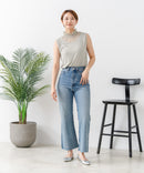 【C-FORTPOINT/フォートポイント】【1枚で華やか レースインナー】ハイネックレース切替タンクトップ インナー チラ見せ 重ね着 立ち襟 華やか 上品 きれいめ