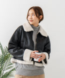 【C-FORT POINT/フォートポイント】フェイクレザー フライトジャケット