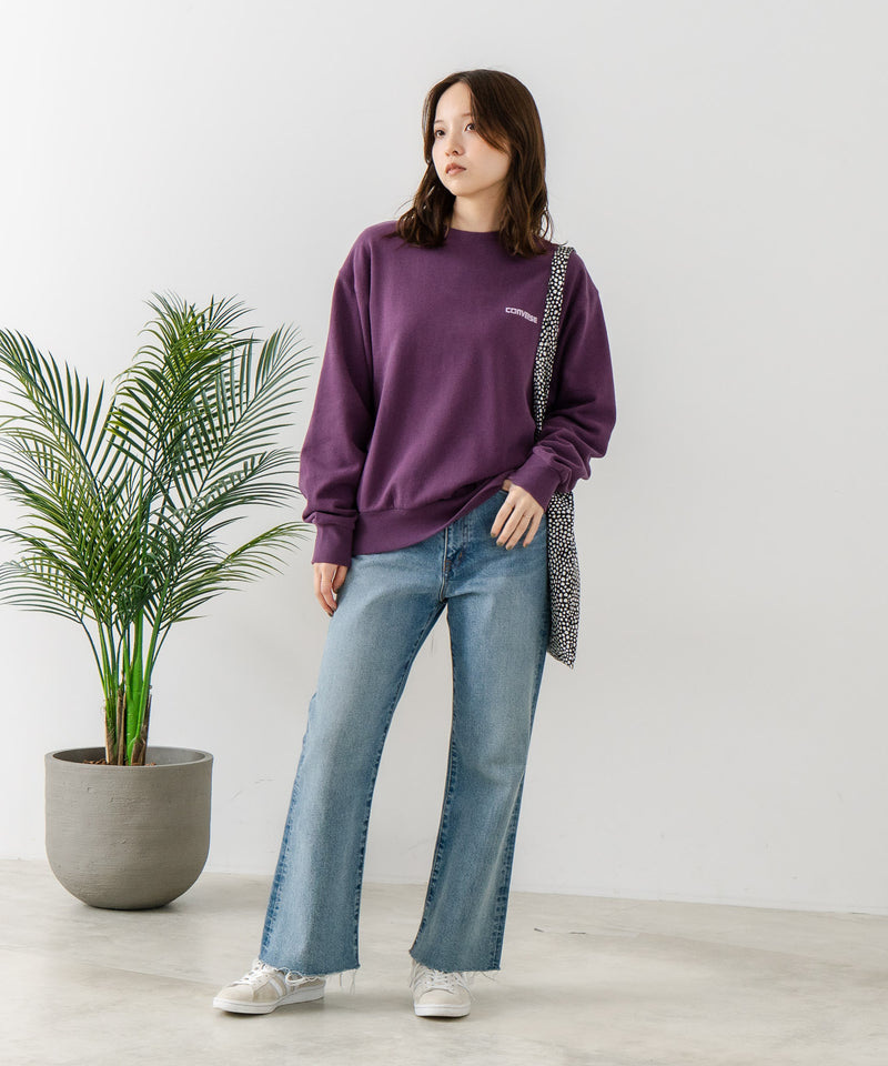 【CONVERSE/コンバース】バッグプリント ブランドロゴ スウェットトレーナー