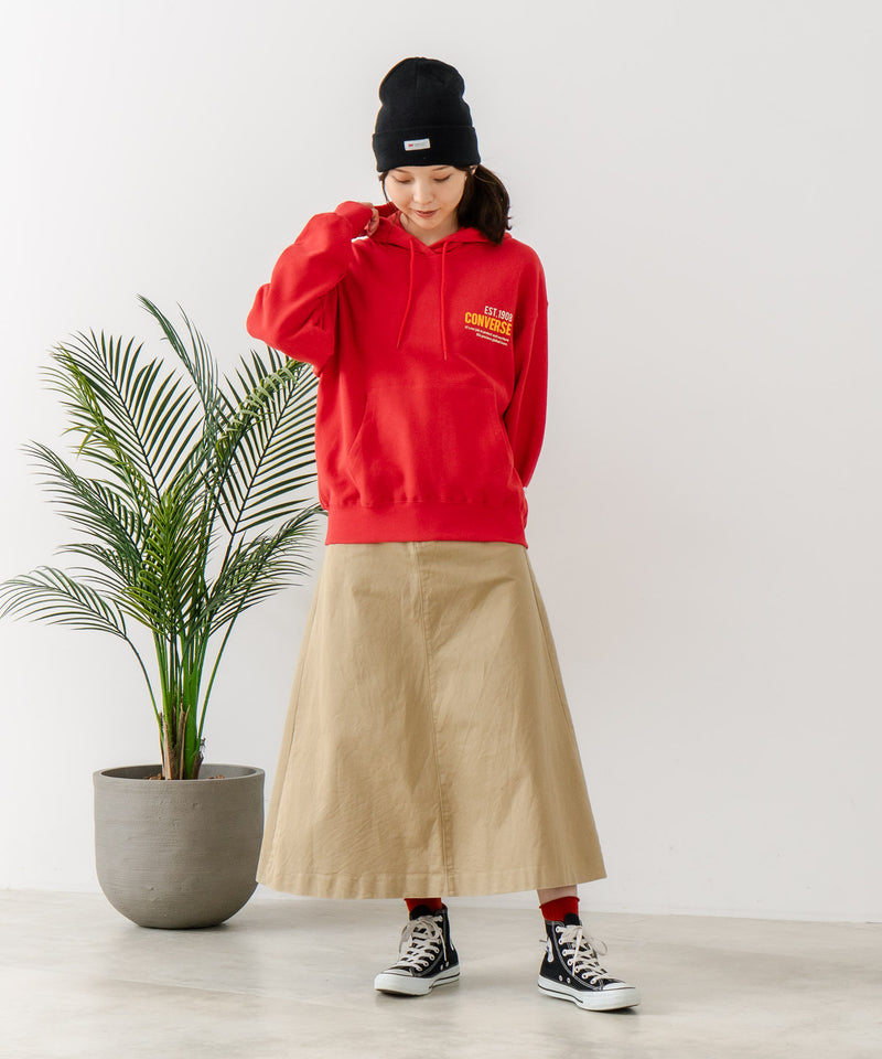 【CONVERSE/コンバース】発泡ロゴ グラフィック スウェットパーカー