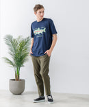 ZEROSTAIN プリントTシャツ 汗染みの目立ちにくいTシャツ 防汚 ＵＶカット ワーゲンバスライク フィッシング 釣り トラウト