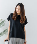 【汗染みの目立ちにくいTシャツ ZEROSTAIN/ゼロステイン】ロールカフラウンドヘムTシャツ レディース 汗染み防止 撥水加工 多機能 zo