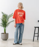 【DISCUS/ディスカス】カレッジロゴプリント ヘビーウェイトTシャツ ルーズシルエット