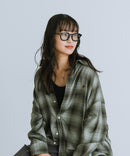 【BEVERLY HILLS POLO CLUB/ビバリーヒルズポロクラブ】オーバーサイズ ロゴ ワンポイント刺繍 シャギーチェックシャツ/フランネルシャツ/レディース メンズ