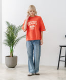 【DISCUS/ディスカス】カレッジロゴプリント ヘビーウェイトTシャツ ルーズシルエット