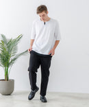 ZEROSTAIN フェイクレイヤード ビッグシルエット キーネック クルーネック Tシャツ 汗染みの目立ちにくいTシャツ 防汚 ＵＶカット ZERO STAIN