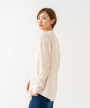 【HANES/ヘインズ】【長めの着丈は気になる腰周りをすっきりカバー】HANES Thermal for HER サーマルヘンリーロンＴ 長袖 無地 シンプル ドロップショルダー リングドット使い ヘムライン ❘ジーンズメイト公式オンラインショップ
