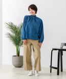 【C-FORTPOINT/フォートポイント】デニム シャーリング ブラウス