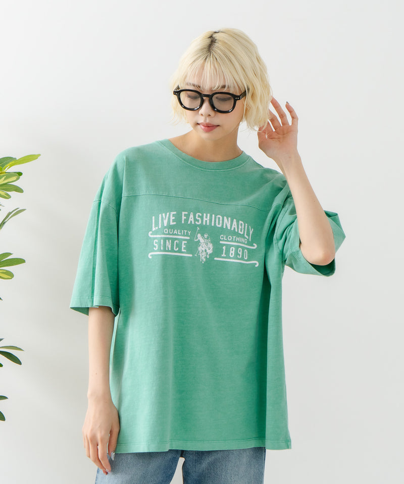 ピグメントプリントＴシャツ【U.S. POLO ASSN./ユーエスポロアッスン】　　　　　　　　　　　　　　　　　　　　　　　　　　　　　　　　　　　　　　　　　　　　　　　　　　　　　　　　　　　　