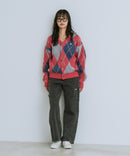 【BEVERLY HILLS POLO CLUB/ビバリーヒルズポロクラブ】ワンポイント刺繍 モヘアタッチ ニットカーディガン