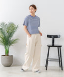 【C-FORT POINT/フォートポイント】ボーダークロップド丈Ｔシャツ
