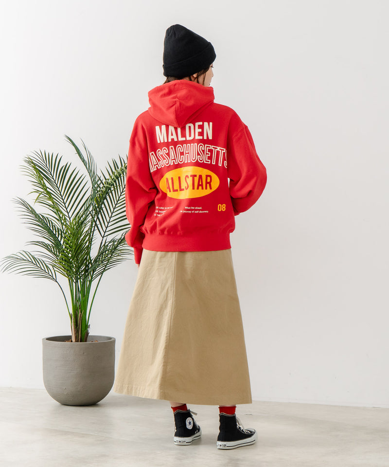 【CONVERSE/コンバース】発泡ロゴ グラフィック スウェットパーカー