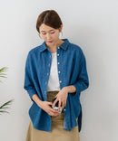 【U.S. POLO ASSN./ユーエスポロアッスン】ワンポイントロゴ刺繍 7分袖 デニムシャツ ❘ジーンズメイト公式オンラインショップ