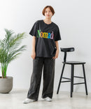 【C-FORT POINT/フォートポイント】カラフルロゴプリント ワイドシルエットTシャツ 韓国ファッション 部屋着 ワンマイル 春夏 ゆったり 綿100% ❘ジーンズメイト公式オンラインショップ