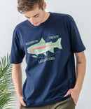 ZEROSTAIN プリントTシャツ 汗染みの目立ちにくいTシャツ 防汚 ＵＶカット ワーゲンバスライク フィッシング 釣り トラウト