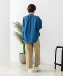 【C-FORTPOINT/フォートポイント】デニム シャーリング ブラウス