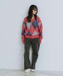 【BEVERLY HILLS POLO CLUB/ビバリーヒルズポロクラブ】ワンポイント刺繍 モヘアタッチ ニットカーディガン