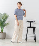 【C-FORT POINT/フォートポイント】ボーダークロップド丈Ｔシャツ