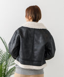 【C-FORT POINT/フォートポイント】フェイクレザー フライトジャケット