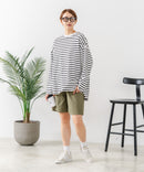 【C-FORT POINT/フォートポイント】【ウエストは総ゴム仕様で履きやすさ・動きやすさ抜群◎】シェフハーフパンツ ショートパンツ ワイド 太め 短パン ウエストゴム 楽ちん イージーパンツ 膝丈 アメカジ スケーター ストリート アウトドア