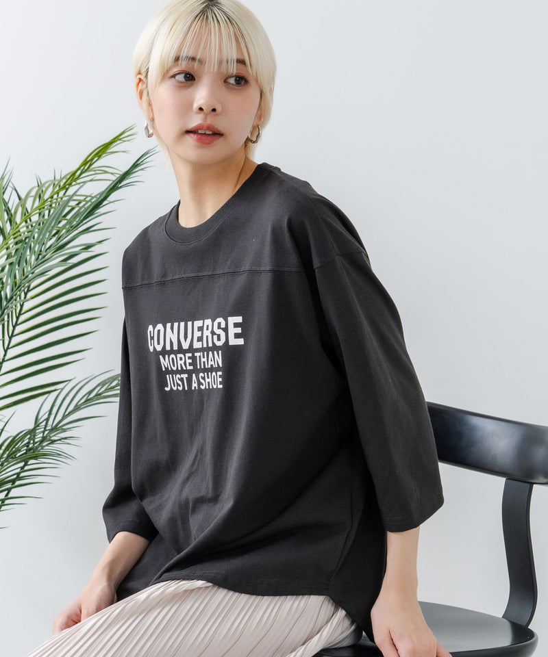 ８分袖裾 ラウンド Tシャツ CONVERSE コンバース