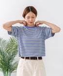 【C-FORT POINT/フォートポイント】ボーダークロップド丈Ｔシャツ
