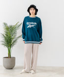 【Reebok/リーボック】裏毛 ロゴワッペン リブライン クルースウェット zo