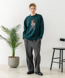 【BLUE STANDARD/ブルースタンダード】パフィースウェット 部分刺繍クルーネック トレーナー ストレッチ 春服 ❘ジーンズメイト公式オンラインショップ