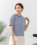 【C-FORT POINT/フォートポイント】ボーダークロップド丈Ｔシャツ