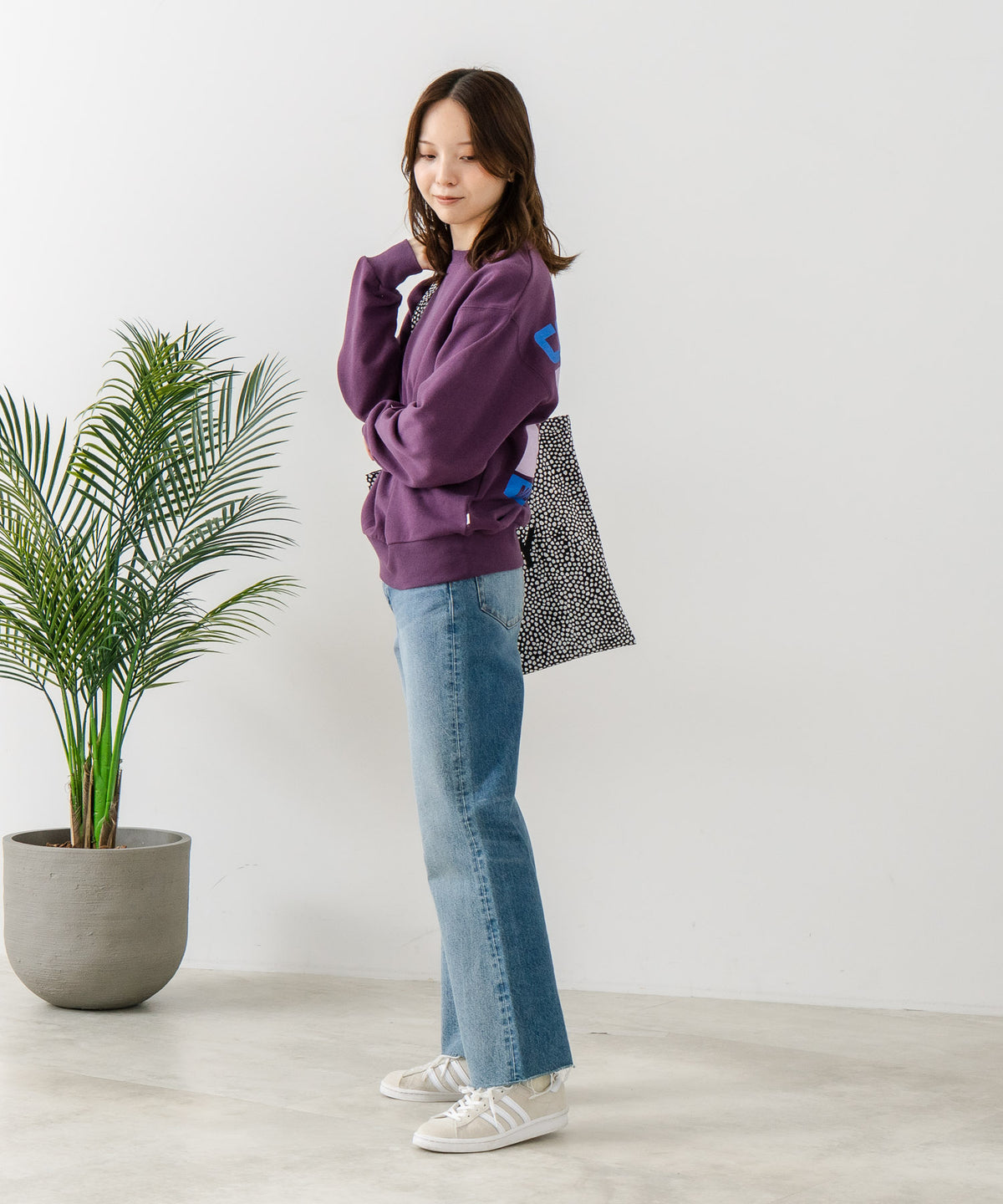 CONVERSE/コンバース】バッグプリント ブランドロゴ スウェットトレーナー