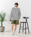 【C-FORT POINT/フォートポイント】【ウエストは総ゴム仕様で履きやすさ・動きやすさ抜群◎】シェフハーフパンツ ショートパンツ ワイド 太め 短パン ウエストゴム 楽ちん イージーパンツ 膝丈 アメカジ スケーター ストリート アウトドア