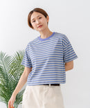 【C-FORT POINT/フォートポイント】ボーダークロップド丈Ｔシャツ