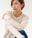 【HANES/ヘインズ】【長めの着丈は気になる腰周りをすっきりカバー】HANES Thermal for HER サーマルヘンリーロンＴ 長袖 無地 シンプル ドロップショルダー リングドット使い ヘムライン ❘ジーンズメイト公式オンラインショップ