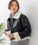 【C-FORT POINT/フォートポイント】フェイクレザー フライトジャケット